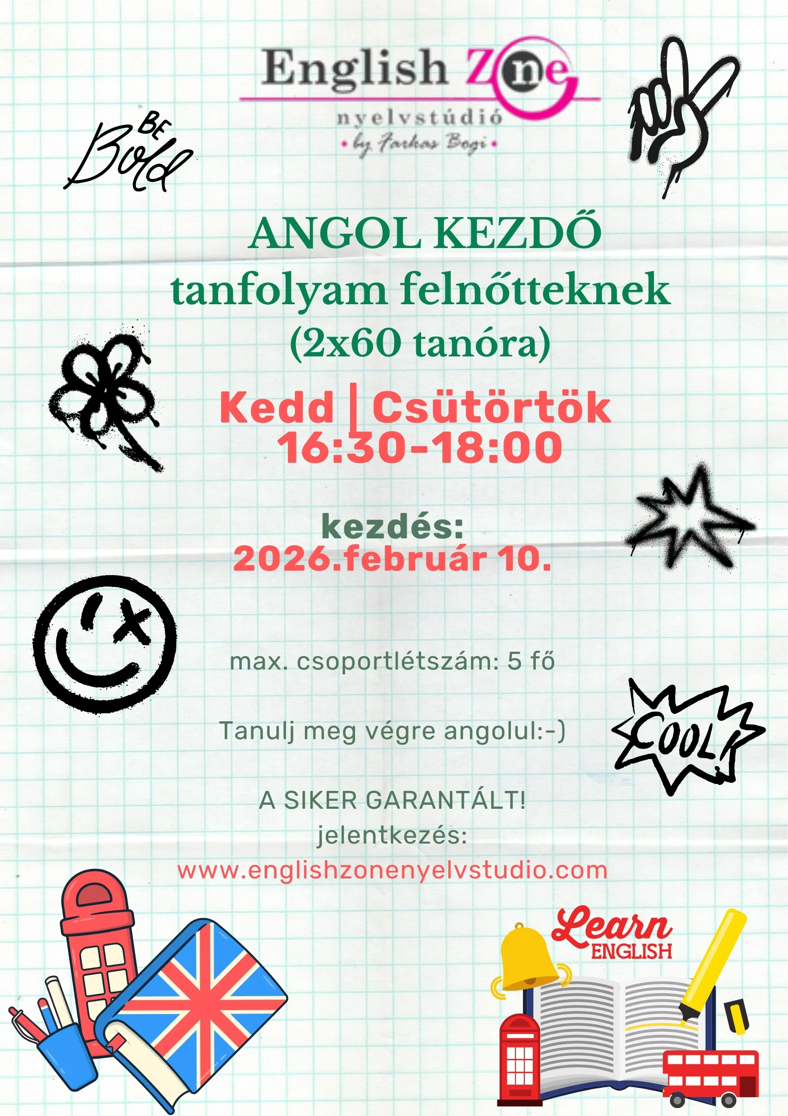 Angol nyelvtanfolyam felnőtteknek